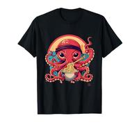 Octopus Ramen Ninja Fideos japoneses Kraken Comer Ramen Camiseta