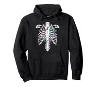 Octopus Rib Cage Anatomía Vida Marina Océano Arte gótico Sudadera con Capucha