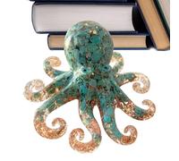 Octopus Sculpture - Estatua de arte marino de resina, figura de océano largo | Modelo de criatura marina decorativa, acento costero náutico, manualidades de animales subacuáticos para mesa, estantería