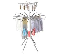 Octopus Tendedero De Pie Perchero, Tendedero Robusto Plegable,PortáTil Soporte para Tender Ropa Ahorre Espacio, para Interiores Y Exteriores Balcon,Color Blanco, 125x112x121 Cm