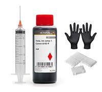 Octopus - Tinta compatible con Canon GI-53, Pixma G 550, G 650 MegaTank rojo, 250 ml, con jeringuilla