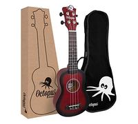 Octopus Ukelele - Ukelele soprano UK200D-RDB, color rojo metálico