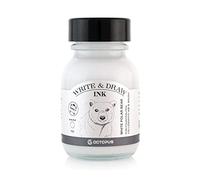 Octopus Write and Draw Ink 100 White Polar Bear, tinta resistente al agua para escribir y dibujar, tinta de caligrafía, tinta de dibujo resistente a la luz para pluma estilográfica, blanco, 50 ml