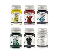 Octopus Write and Draw Ink Set BASIC BRIGHT - Tinta impermeable para escribir y dibujar, tinta de caligrafía, tinta de dibujo para pluma estilográfica, 6 x 10 ml