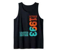 Octubre 1993 Año 1993 Retro 1993 Vintage 1993 Desde 1993 Camiseta sin Mangas