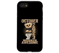 Octubre 2 Cumpleaños Hombres Mujeres 2023 Impresionante Oso de Peluche Carcasa para iPhone SE (2020) / 7/8