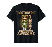 Octubre 99 Decoraciones de cumpleaños 99 años 1927 99 Oso de Peluche Camiseta