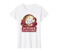 Octubre Cusp Energy Zodiac Astrología Signos Libra Escorpio Camiseta gráfica económica, Mujer, Blanco, M