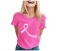 Octubre Rosa Cinta Rosada El Cancer De Mama Breast Cancer Camiseta, Camiseta Contra El CáNcer De Mama, Camiseta Mujer Manga Corta