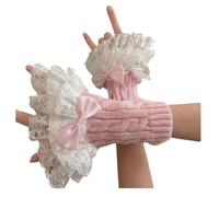 OCUH Y2K Accessories Cutecore - Guantes de grunge para mujer, góticos, sin dedos, rasgados, manga larga, para cosplay, Lolita, lindos calentadores de brazos, Flor-rosado, Talla única