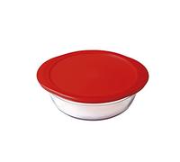 OCUISINE Cook&Store - Recipiente redondo, 26 cm / 2,3 l, transparente + tapa, color rojo