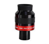 Ocular de campo plano ultra gran angular de 1 25 pulgadas para telescopios, 8 lentes en 5 grupos para una imagen superior (longitud 14 mm)