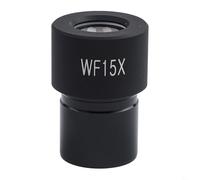 Ocular de microscopio de gran angular de laboratorio con construcción de metal de 23,2 mm de diámetro del tubo de 5 x a 25 aumentos para investigación científica (WF15X)