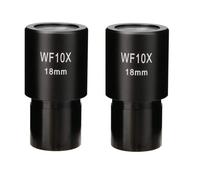 oculares de campo amplio WF10X para microscopio biológico, lente óptica de campo amplio