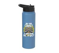 Oculta tu loco y empieza a actuar como una dama leopardo Stainless Steel Insulated Water Bottle