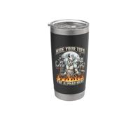 Oculta tus dedos de los pies El Alfa está aquí Funny Alpha Wolf Meme Cringe Vaso térmico de acero inoxidable de doble pared