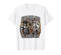 Oculta Tus pies El Alfa está aquí Funny Gen Z Meme Brainrot Camiseta gráfica económica, Hombre, Blanco, M