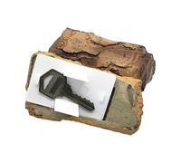 Ocultar llaves, Ocultar llaves al aire libre - Llavero de imitación de madera | Caja de seguridad, adorno de jardín, gadgets únicos, decoraciones al aire libre para césped y patio