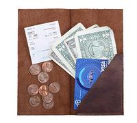 Ocultar y beber, cuero Bifold Check Present/Restaurante & Cafe Accesorios/Bill Holder/Camarero/Camarera, hecho a mano, incluye 101 años de garantía :: Bourbon Brown