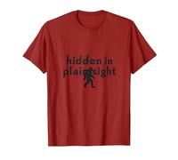 Oculto a Plena Vista Misterio Criptíd Entusiasta de Sasquatch Camiseta, Hombre, Arándano, S