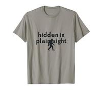 Oculto a Plena Vista Misterio Criptíd Entusiasta de Sasquatch Camiseta, Hombre, Pizarra, S
