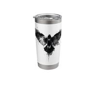 Oculto Grunge Cuervo Alt Estética Emo Estética Cuervo Vaso térmico de acero inoxidable de doble pared