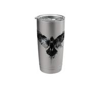 Oculto Grunge Cuervo Alt Estética Emo Estética Cuervo Vaso térmico de acero inoxidable de doble pared