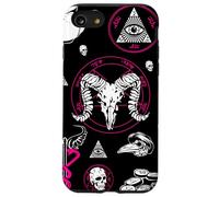 Oculto Halloween All Seeing Eye Runas Esotéricas Rosa Macabro Carcasa para iPhone SE (2020) / 7 / 8