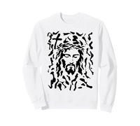 Oculto Jesús Rostro Ilusión óptica Cristiano Sudadera