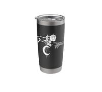 Oculto Miguel Ángel Luna Rosa Bruja Gótico Vaso térmico de acero inoxidable de doble pared