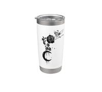 Oculto Moonrose Brujería Bruja Oculta esqueleto Gótica Vaso térmico de acero inoxidable de doble pared