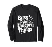 Ocupado Haciendo Cosas de Unicornios, Lindo Amante de los Unicornios Manga Larga