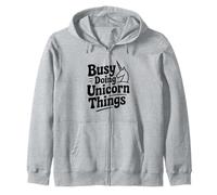 Ocupado Haciendo Cosas de Unicornios, Lindo Amante de los Unicornios Sudadera con Capucha