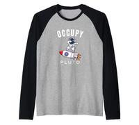 Ocupar Plutón Dabbing Espacio Astronauta Camiseta Manga Raglan
