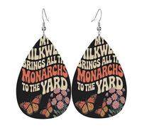 Ocúpate de tus asuntos o paga mis cuentas Pendientes de cuero, decoración de ropa, adecuados para fiestas de festivales, días festivos y vida diaria