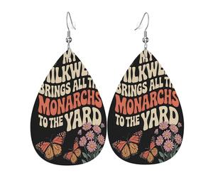 Ocúpate de tus asuntos o paga mis cuentas Pendientes de cuero, decoración de ropa, adecuados para fiestas de festivales, días festivos y vida diaria