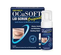 OCuSOFT Lid Scrub Original Compliance Kit - Exfoliante instantáneo de espuma para párpados y toallitas sin pelusa - Kit diario de párpados para eliminar aceite, polvo, polen y maquillaje de ojos - 1.7