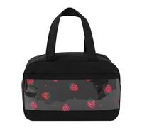 Ocuuer Bolsas para el almuerzo Tota de almuerzo de gran capacidad para el trabajo de viaje de viaje (negro)