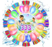 ocuvaep 333PCS Globos de Agua,Globos de Agua Autosellado de Llenado Rápido, Globos Agua Biodegradables, Adecuado para Adultos y Niños, Fiestas de Verano en la Piscina y Actividades en el Jardín