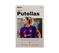 ocvdfss Alexia Putellas - Póster en lienzo para decoración de pared, pinturas para sala de estar, dormitorio, 40 x 60 cm