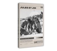 ocvdfss Póster de la película Jules Et Jim en lienzo, decoración de pared, pinturas para sala de estar, dormitorio, decoración de 30 x 45 cm