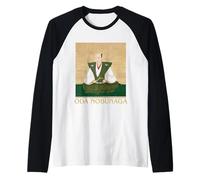 Oda Nobunaga Guerrero histórico japonés Arte Ukiyo-e Camiseta Manga Raglan