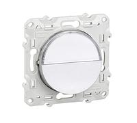 Odace - Interruptor con portaetiquetas Alu, con tornillo