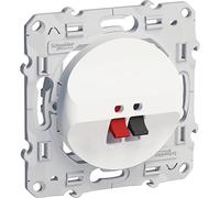 Odace - Toma de altavoz con 1 salida, color blanco