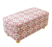 Odaima Funda de Puff Otomana Rectangular Elasticas, Jacquard Funda de Reposapiés de Sofá, Funda para Taburete Extraíble Lavable Protector de Puff con Parte Inferior Elástica(Color8,80x100x45cm)