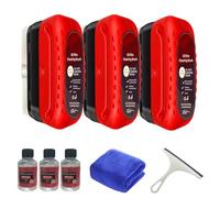 Odalit Automotive Oil Film Cleaner Brush, Powerful Car Glass Oil Film Cleaning Brush with Supplementary Fluid, for Car Front Windshield, Side Window, Mirror (3)