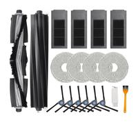 Odashen Kit de accesorios de repuesto para aspiradora Ecovacs Deebot X2/X2pro/X2 Omni/DEX86, 1 cepillo principal, 1 cepillo de goma, 4 filtros, 6 cepillos laterales, 4 almohadillas de fregona, 2