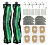 Odashen Paquete de 25 piezas de repuesto compatibles con iRobot Roomba 115 Combo / 115 Combo+ Robot Aspirador, 2 cepillos de rodillo, 4 filtros, 6 almohadillas de fregona, 6 bolsas de polvo, 6