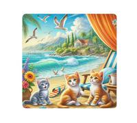 ODAWA Beach Cats - Envoltura autoadhesiva para cámara de 45 x 45 cm, color azul
