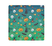 ODAWA Bolsa de cosméticos portátil con diseño de calabazas y gatos negros de Halloween, capacidad intercambiable, bolsa de cosméticos portátil para viajes, 13.8 x 13.8 pulgadas